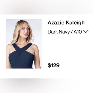Azazie Kayleigh Dark Navy